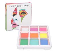 Palettes de peinture pour le corps et le visage, 9 couleurs, 27g, matériaux de qualité alimentaire, couleurs vives, séchage rapide, Palettes d'huile pour le corps et le visage