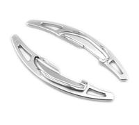 Palettes de vitesse Compatible Avec BMW Pour M6 F12 F13 2013 2014 2015 2016 2017 Extension Couvercle Levier Vitesse Pour Volant Voiture Accessoires D'extension Palette Changement(Silver)