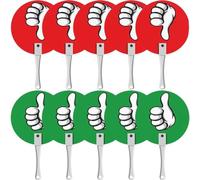 Palettes De Vote en Classe 10 Pièces en Plastique Vert Rouge Pouces vers Le Haut Pouces vers Le Palettes Fournitures pour Événements en Classe pour Enseignants Signes D'enchères pour L'école