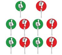 Palettes de vote pour enseignants - Panneaux Oui ou Non, Outils réponse élèves en classe | Jeu 10 cartes aide-mémoire vert et rouge, palettes d'affichage réponses portables avec poignées la p