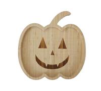 Palettes en bois d'Halloween - Plateau de service décoratif en forme de de 200 g avec poignées, plateau de service multifonction pour viande, fromage, biscuits, pizza