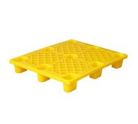 Palettes en Plastique Légères, Palette Empilable avec Grille Respirante, Palette de Plancher de Ventilation de Imperméable for Garage, Entrepôt, Supermarché, Sous-Sol(Yellow)