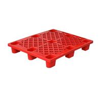 Palettes en Plastique Légères, Palette Empilable avec Grille Respirante, Palette de Plancher de Ventilation de Imperméable for Garage, Entrepôt, Supermarché, Sous-Sol(Red)