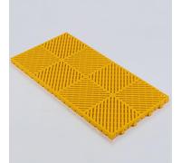 Palettes en Plastique Légères, Palettes à Plancher Grillagé Respirant, Palettes à Plancher Emboîtables, Grille de Rangement en Plastique Imperméable, pour Garage, Sous-sol, Industriel(Yellow)