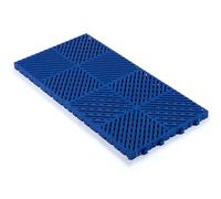 Palettes en Plastique Légères, Palettes à Plancher Grillagé Respirant, Palettes à Plancher Emboîtables, Grille de Rangement en Plastique Imperméable, pour Garage, Sous-sol, Industriel(Blue)