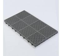 Palettes en Plastique Légères, Palettes à Plancher Grillagé Respirant, Palettes à Plancher Emboîtables, Grille de Rangement en Plastique Imperméable, pour Garage, Sous-sol, Industriel(Gray)