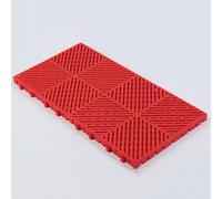 Palettes en Plastique Légères, Palettes à Plancher Grillagé Respirant, Palettes à Plancher Emboîtables, Grille de Rangement en Plastique Imperméable, pour Garage, Sous-sol, Industriel(Red)