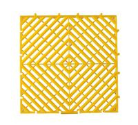 Palettes en Plastique, Palettes à Plancher Grillagé Respirant, Palettes à Plancher Emboîtables, Tapis de Drainage Emboîtables, Revêtement de Sol à Coussins D'épissure(Yellow)