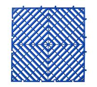 Palettes en Plastique, Palettes à Plancher Grillagé Respirant, Palettes à Plancher Emboîtables, Tapis de Drainage Emboîtables, Revêtement de Sol à Coussins D'épissure(Blue)