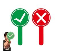 Palettes Oui Et Non Signaux De Réponse Oui Non Rouge Et Vert