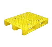 Palettes Plastiques Empilables Robustes avec Grilles Respirantes, Palette Légère pour Entrepôt, Supermarché et Cuisine(Yellow,100x80cm)