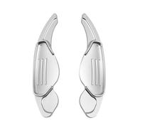 Palettes Vitesses Compatible Avec Jaguar Pour XFL 2016-2017 Extension Levier Vitesse Intérieur Voiture Palettes De Changement De Vitesse Volant De Voiture,(Silver)