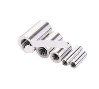 Palier à Douille Alésage Écrou de couplage rond allongé en acier inoxydable 304, filetage fin M6 M8 M10 M12 M14 M16 M20, goujon à femelle, manchon Joint d'espacement(M6x0.5x10x30mm-5pcs)