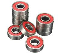 Palier de Butée 10 pièces/ensemble 608 RS roulements de planche à roulettes ABEC-5 roulement roue patin en ligne arbre scellé rouge antirouille taille 21x21x7mm arbres