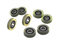 palier en caoutchouc souple 4/10 pièces polyuréthane PU 688RS 698 roulement à billes en caoutchouc TPU souple à faible bruit porte rouleau anneau boucle roues poulie 26/28/30mm(PU 8-30-7T,10Pcs)