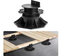 Palier VEVOR réglable en hauteur de 60 à 135 mm, 24 paliers de terrasse, capacité de charge 907,18 kg, pied réglable, pavé de socle en plastique, palier de dalle, palier de poutre pour bois, béton, mé