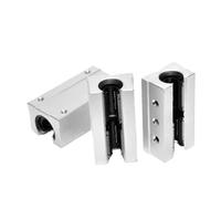 paliers à glissière Lot de 4 blocs coulissants à roulement en aluminium SBR12LUU, bloc coulissant billes mouvement linéaire CNC