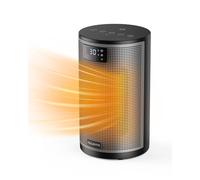 PALINTH Chauffage d'appoint, Radiateur Electrique PTC 1500W, Mode Éco, 4 Niveaux, Minuterie 8h, Sécurité Surchauffe/Anti-Basculement Chauffage