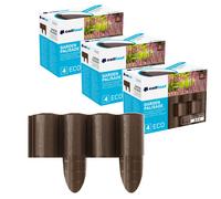 Palissade de Jardin Cellfast Aspect Bois Marron 7,2m Résistante au Gel