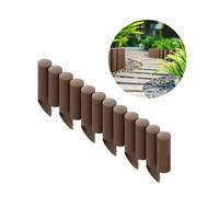 Palissades plastique marron 230x25,5 cm bordure gazon plate-bande