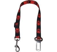 Palkar ceinture de sécurité pour chiens de taille moyenne 55 cm x 20 mm noir-rouge avec pattes