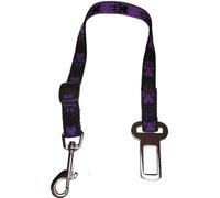 Palkar ceinture de sécurité pour petits chiens 50 cm x 16 mm noir et violet avec pattes