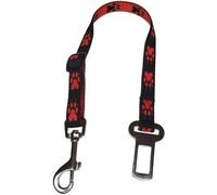 Palkar ceinture de sécurité pour petits chiens 50 cm x 16 mm noir-rouge avec pattes (Palkar ceinture de sécurité pour petits chiens 50 cm x 16 mm noir-rouge avec pattes)