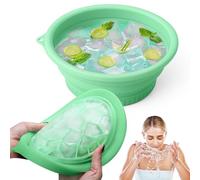 Palksky Bol à glace pour le visage avec bac à glaçons intégré, lavabo pliable en silicone, bol plongeant pour le visage, bain de glace pour le visage à la maison