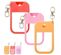 Palksky Coque de protection avec porte-clés pour spray désinfectant pour les mains Touchland, pour brume puissante et brume lumineuse, rouge, rose, orange), taille de voyage pour femme