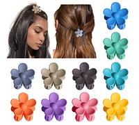 Palksky Lot de 10 petites pinces à cheveux en forme de fleur pour femmes, filles et enfants - 3,4 cm - Mini pinces à cheveux pour cheveux fins/moyens/épais, accessoires de cheveux antidérapants