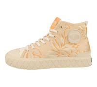 Palladium Ace Chukka Flower Mid Baskets Orange Femme Tissu