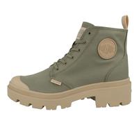 Palladium Femme PALLABASE Twill Bottine, Vert, 38 EU