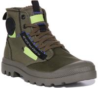 PALLADIUM Pampa Hi Homme Confort Vegan Bottines en Bleu Noir Taille UK 4 - 12