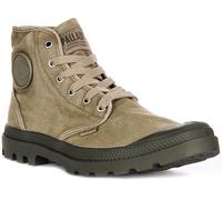 Palladium Pampa Hi Woodline Toile Rugged Pour Hommes En Vert Pâle UK 6 - 12