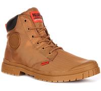 PALLADIUM Pampa Manchette Nylon Imperméable à Lacets Homme Bottes Kaki Marron