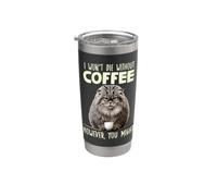 Pallas Cat T grogne matinale pour les amateurs de café Manul Gobelet isotherme en acier inoxydable double paroi