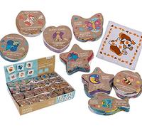 Palleon Lot de 12 serviettes magiques en coton - Serviettes magiques avec de superbes motifs - Dinosaures, licorne, animaux, football, etc. - 100 % coton - Cadeau parfait pour les enfants (animaux)