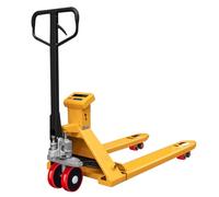 Pallet Jack avec échelle, capacité de 2993,7 kg, chariot élévateur en acier inoxydable pour une manipulation efficace des matériaux, très résistant, diable d'entrepôt industriel, dimensions : 54,9 x