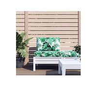 Vidaxl Coussins De Palette 2 Pcs Motif De Feuilles Tissu