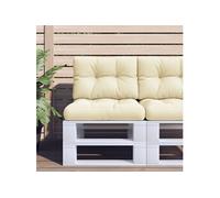 vidaXL Palletkussens 2 st stof crÃmekleurig360647 G