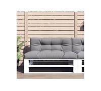 Vidaxl Coussins De Palette Lot De 2 Gris Tissu