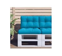 Vidaxl Coussins De Palette Lot De 2 Bleu Tissu
