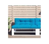 vidaXL Coussins de palette lot de 2 bleu tissu 360737