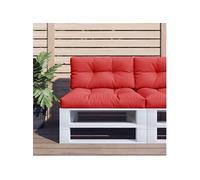 Coussins De Canapé Palette 2 Pcs Rouge Tissu Vidaxl Vidaxl Rouge