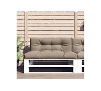 Vidaxl Coussins De Palette Lot De 2 Taupe Tissu