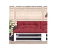 vidaXL Coussins de palette lot de 2 rouge bordeaux tissu