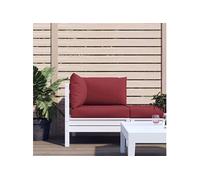 vidaXL Coussins de palette – Tissu Oxford Rouge bordeaux – Lot de 3