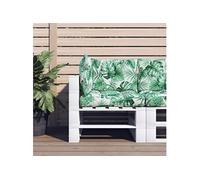 Lot de 3 Coussins de Palette, Coussins d'Assise avec Dossier, Coussins de Canapé, Décoration de Salon Extérieur, Motif de Feuilles Tissu