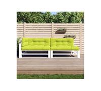 Coussins de Palette Lot de 5, Coussin de Siège de Salon, Coussin de Meuble de Jardin Terrasse, Coussin d'Assise Extérieur, Vert Vif Tissu