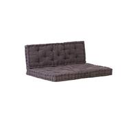 Palletvloerkussens 2 st katoen antraciet3053635